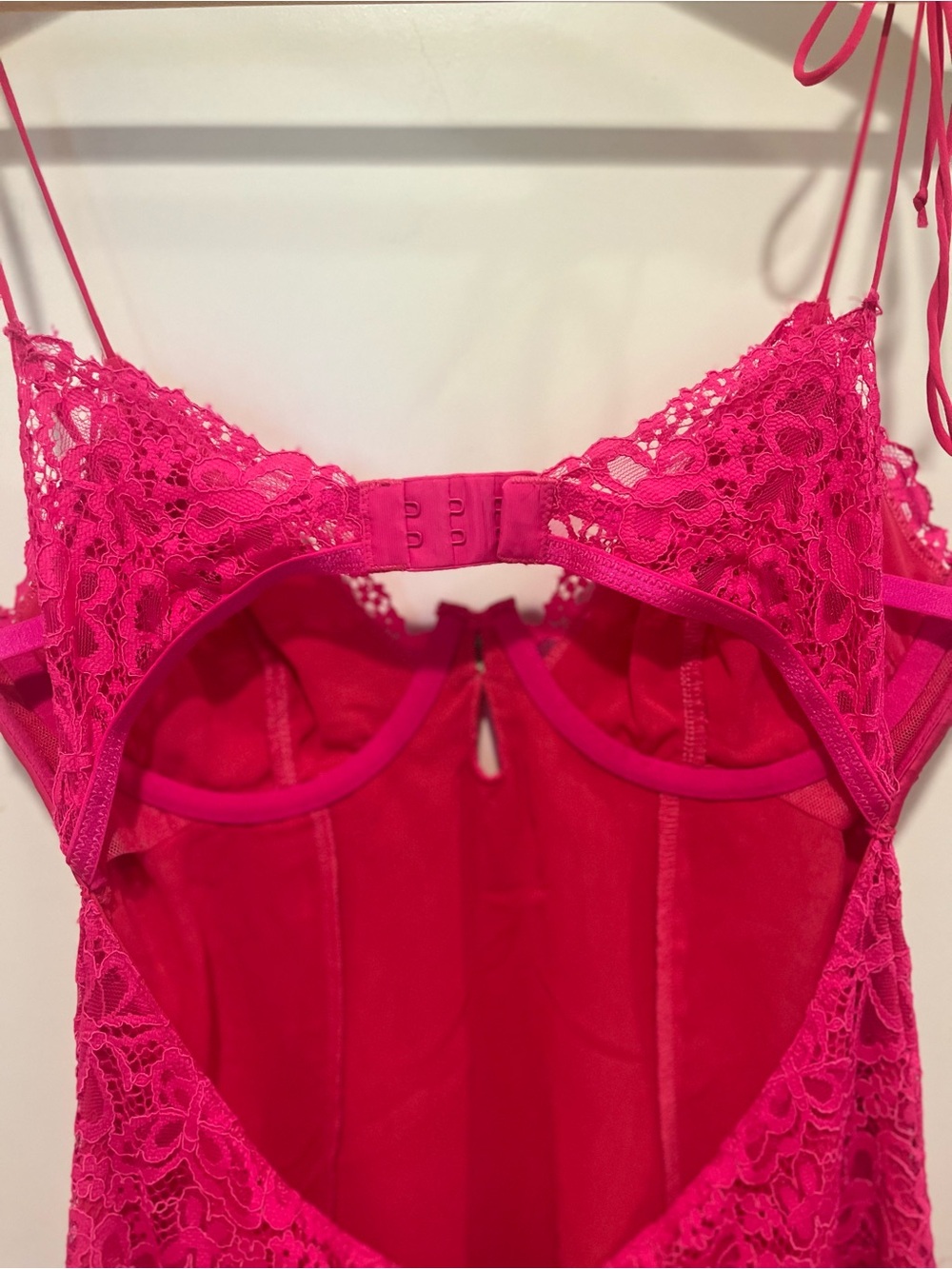 For Love & Lemons Pink Butterfly Lace Slip Dress - Picture 9 of 10